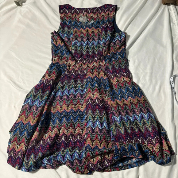Desingual Atypical  Chula Life Multi Coloured Lined Dress Side Zip Size Medium - Picture 3 of 14